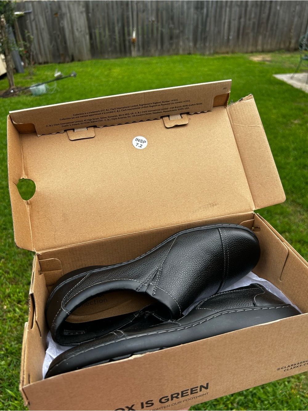 Clarks Black Slip-On Leather Loafers